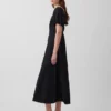 Robe longue à taille empire en mélange de lin