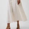 Robe longue à taille empire en mélange de lin