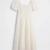 Robe longue à taille empire en mélange de lin