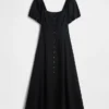 Robe longue à taille empire en mélange de lin
