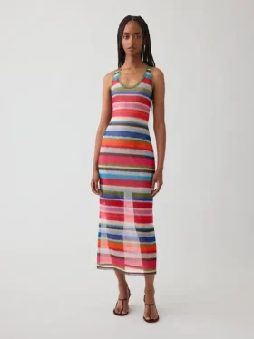Robe longue transparente à rayures « Happy Stripe » de Gapstudio