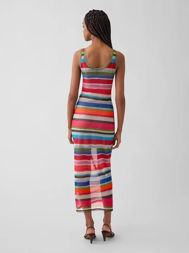 Robe longue transparente à rayures « Happy Stripe » de Gapstudio