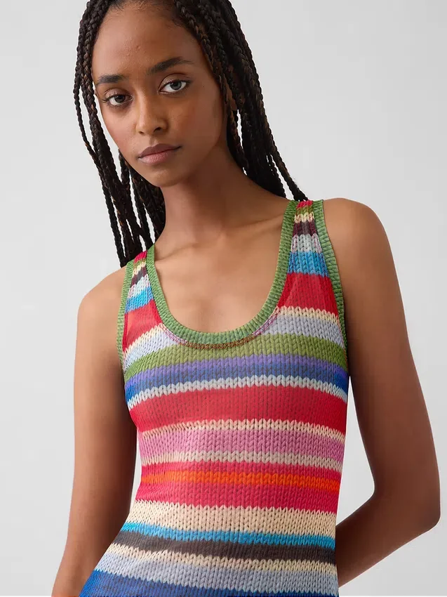 Robe longue transparente à rayures « Happy Stripe » de Gapstudio