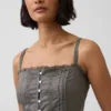 Robe longue à volants ajourés