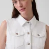 Robe mi-longue en denim avec ceinture à nouer
