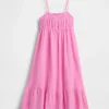 Robe mi-longue en gaze de coton pour enfant