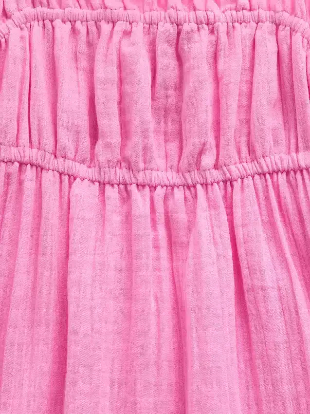 Robe mi-longue en gaze de coton pour enfant