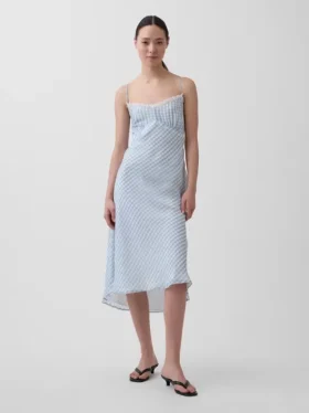 Robe mi-longue en vichy