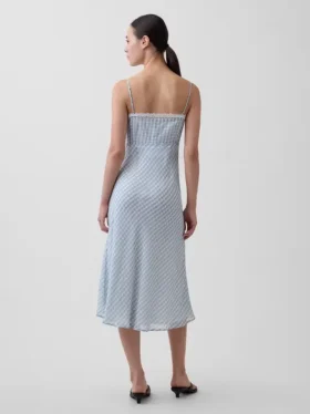 Robe mi-longue en vichy