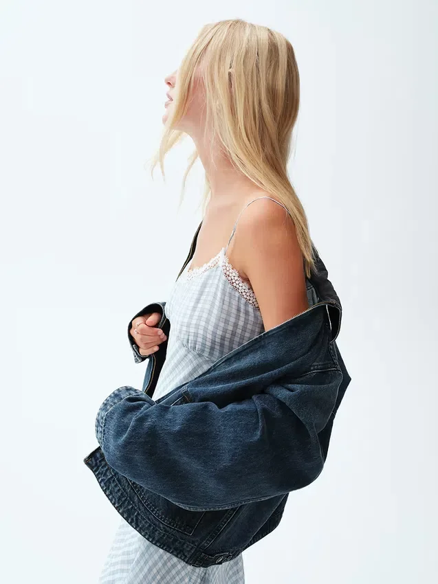 Robe mi-longue en vichy