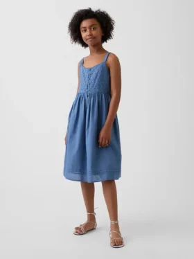 Robe mi-longue sans manches pour enfant