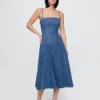 Robe midi en denim