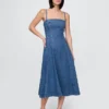 Robe midi en denim