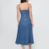Robe midi en denim
