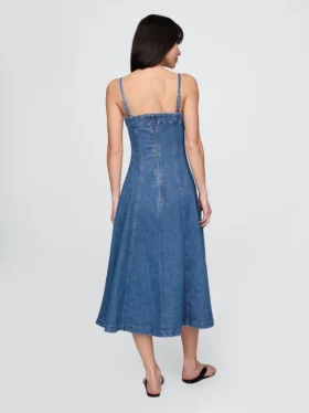 Robe midi en denim