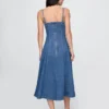 Robe midi en denim