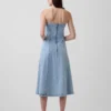 Robe midi en denim