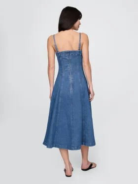 Robe midi en denim