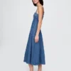 Robe midi en denim