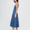 Robe midi en denim