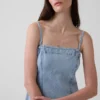 Robe midi en denim