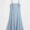 Robe midi en denim