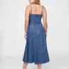 Robe midi en denim
