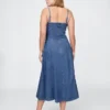 Robe midi en denim