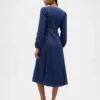 Robe midi en denim à encolure en cœur