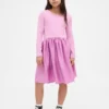 Robe moderne pour enfant en mélange de matières