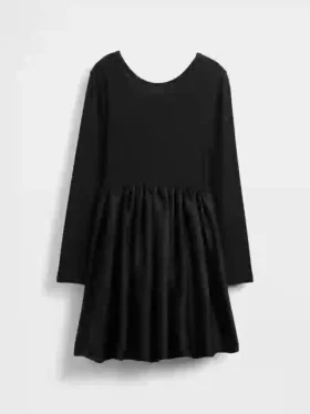 Robe moderne pour enfant en mélange de matières