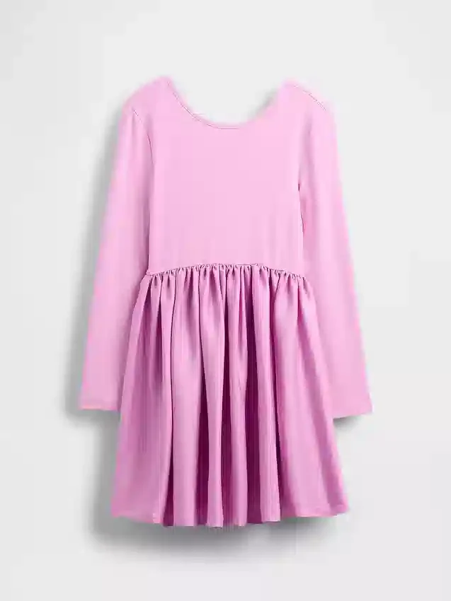 Robe moderne pour enfant en mélange de matières