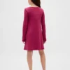 Robe à nœud en maille côtelée pour enfant