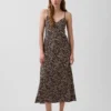 Robe nuisette mi-longue à imprimé zèbre