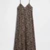 Robe nuisette mi-longue à imprimé zèbre