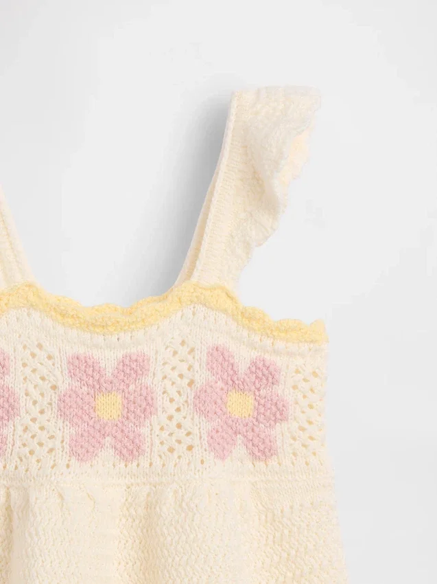 Robe pour bébé à fleurs en crochet