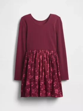 Robe pour enfant en mélange de matières
