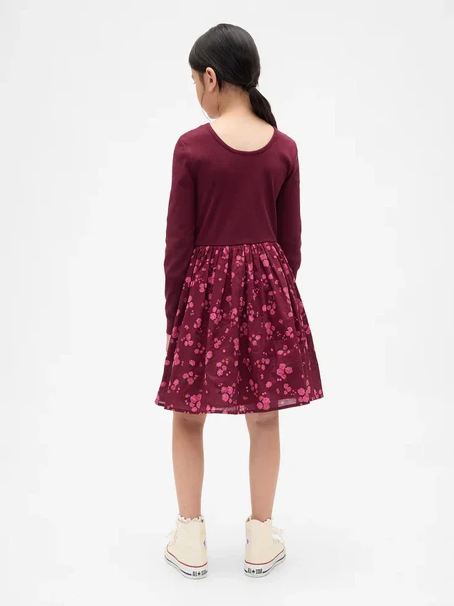 Robe pour enfant en mélange de matières