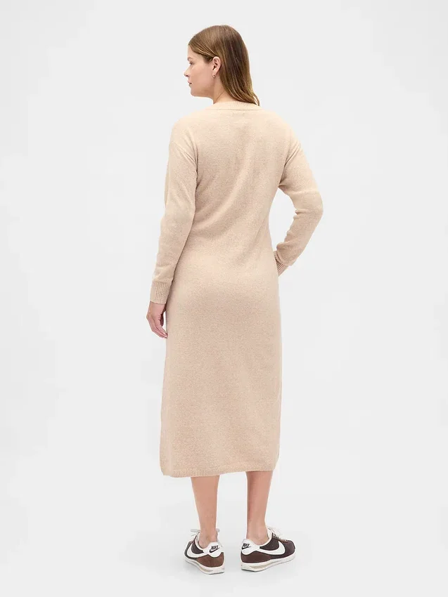 Robe-pull de maternité à col en V CashSoft