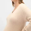 Robe-pull de maternité à col en V CashSoft