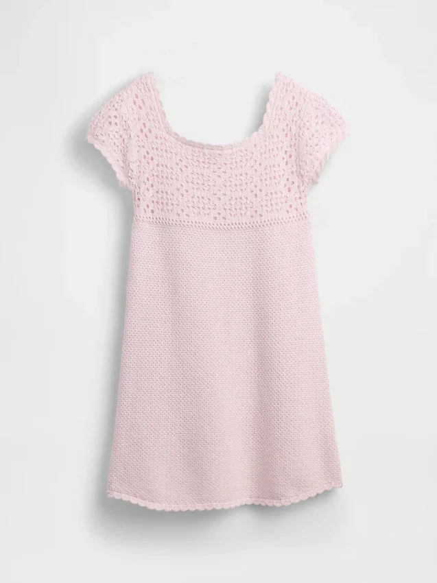 Robe-pull en crochet pour enfant