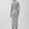 Robe-pull longue à col roulé CashSoft