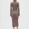 Robe-pull longue à col roulé CashSoft