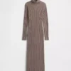 Robe-pull longue à col roulé CashSoft