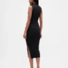 Robe-pull mi-longue à côtes