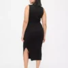 Robe-pull mi-longue à côtes