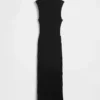 Robe-pull mi-longue à côtes