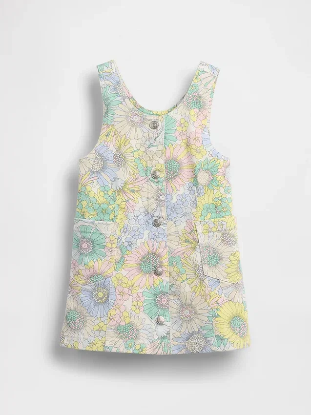 Robe-salopette en denim à motifs floraux pour Bébé & Enfant