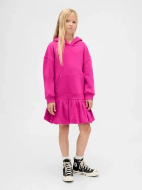 Robe-sweat à capuche oversize pour enfant