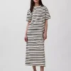 Robe t-shirt maxi oversize en jersey épais